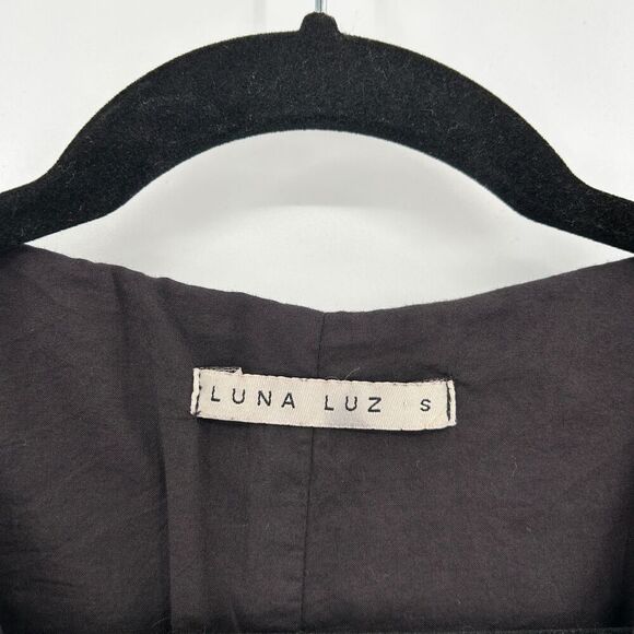 LUNA LUZ Black Pink Ombre Velvet Y2K Button Up Sleeveless Vest Top Size Small - Picture 3 of 4